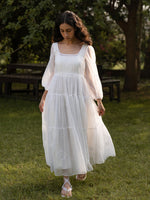 Load image into Gallery viewer, Stellar White Tiered Dress
