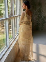 Load image into Gallery viewer, Reverie Golden Silk Organza Saree Set
