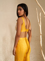 Load image into Gallery viewer, Daffodil Yellow Organza Jacket Set
