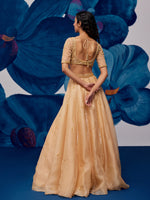 Load image into Gallery viewer, Imperial Golden Silk Organza Lehenga Set
