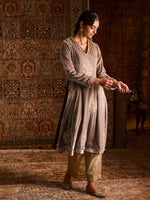 Load image into Gallery viewer, Chandur Grey Velvet Suit Set
