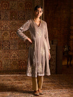 Load image into Gallery viewer, Chandur Grey Velvet Suit Set
