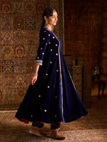 Load image into Gallery viewer, Neelzaar Royal Blue Velvet Suit Set
