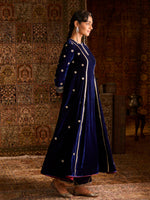 Load image into Gallery viewer, Neelzaar Royal Blue Velvet Suit Set
