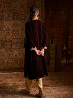 Load image into Gallery viewer, Zaarin Brown Velvet Pheran Set
