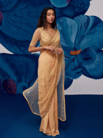 Load image into Gallery viewer, Majesty Golden Pre-Draped Sarre Set
