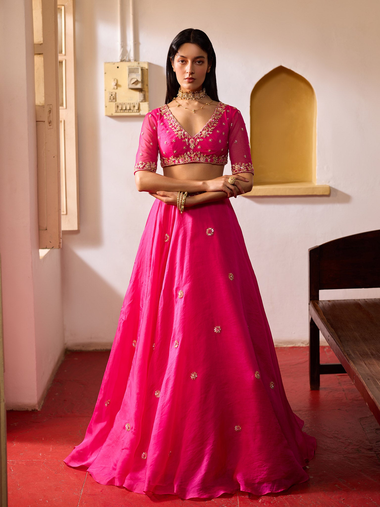 Petunia Rani Pink Lehenga Set