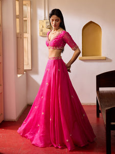 Petunia Rani Pink Lehenga Set