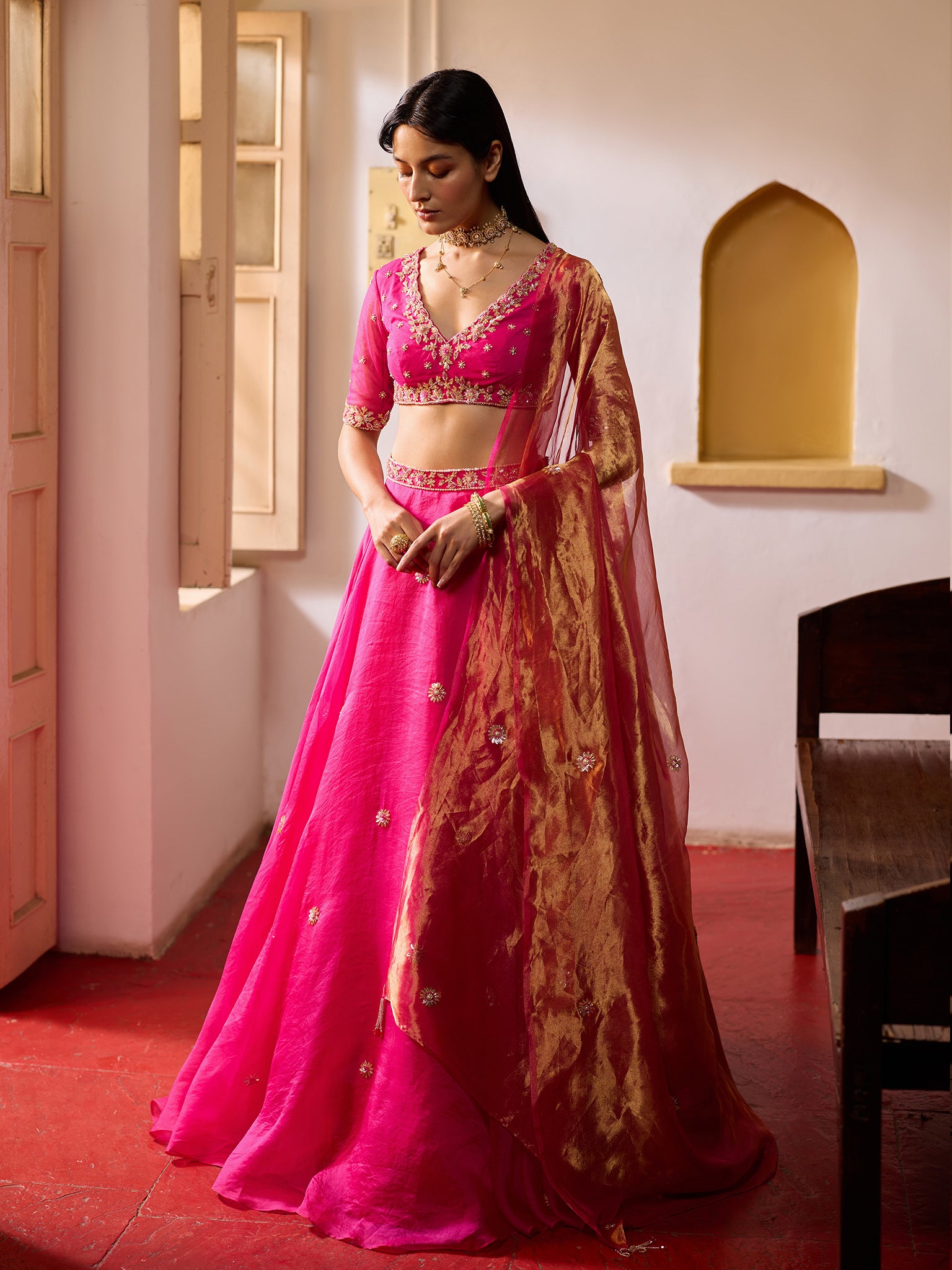 Petunia Rani Pink Lehenga Set