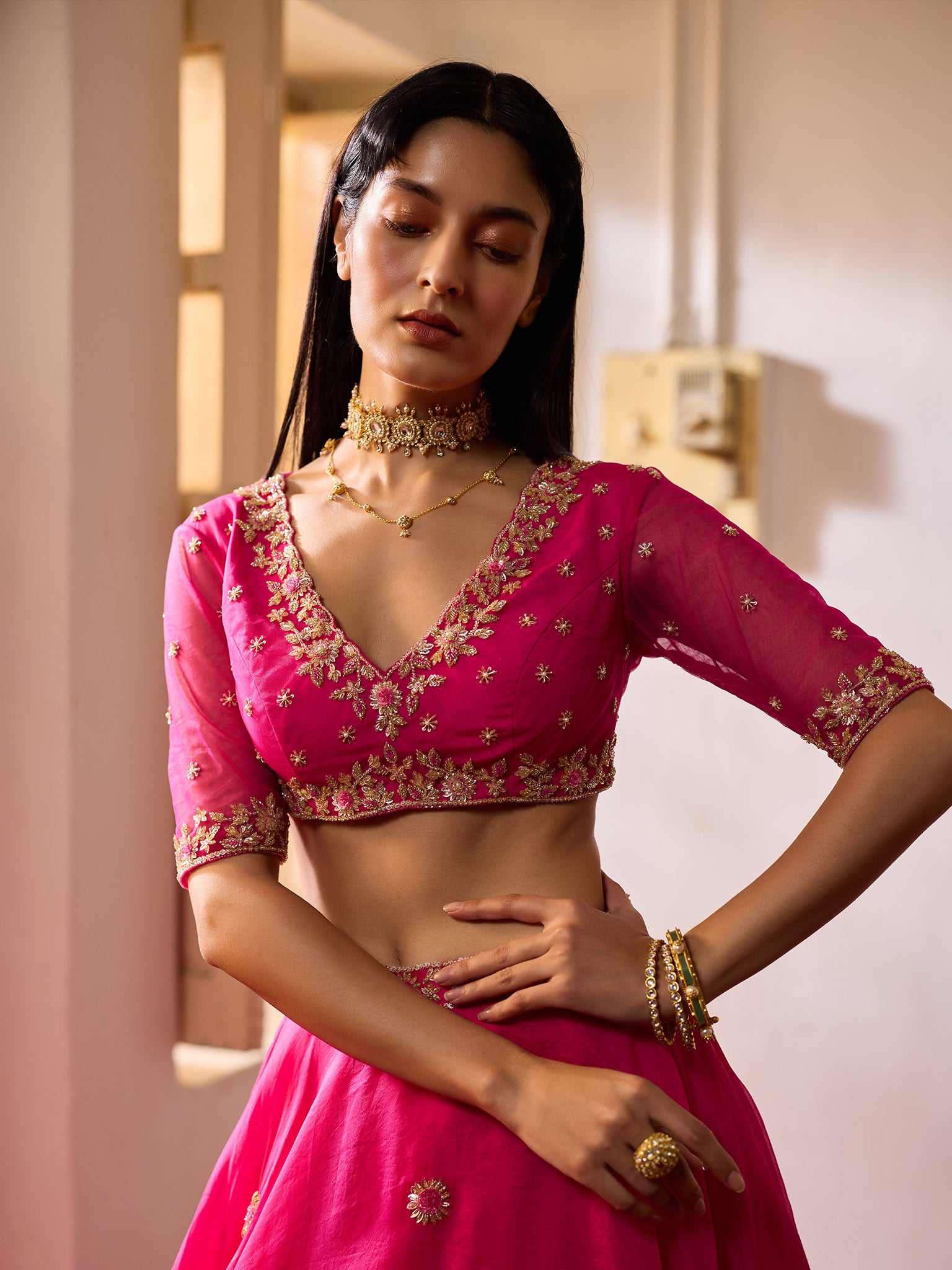 Petunia Rani Pink Lehenga Set