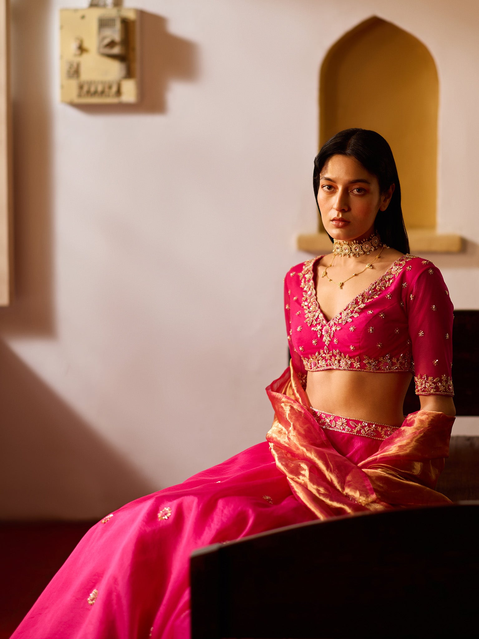 Petunia Rani Pink Lehenga Set