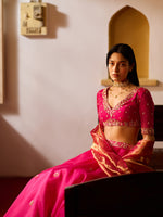 Load image into Gallery viewer, Petunia Rani Pink Lehenga Set
