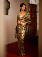 Load image into Gallery viewer, Mystic Teal Tissue Saree Set
