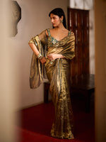 Load image into Gallery viewer, Mystic Teal Tissue Saree Set
