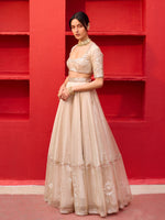 Load image into Gallery viewer, Kliantha Gold Tissue Lehenga Set
