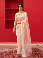 Load image into Gallery viewer, Kliantha White-Gold Saree Set
