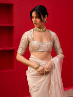 Load image into Gallery viewer, Kliantha White-Gold Saree Set
