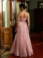 Load image into Gallery viewer, Pink Amarylis Corset Lehenga Set
