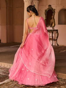 Petal Fade Organza Lehenga Set