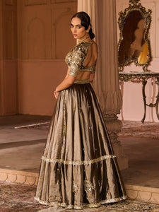 Ember Tissue Lehenga Set