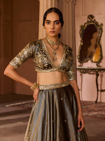 Load image into Gallery viewer, Ember Tissue Lehenga Set
