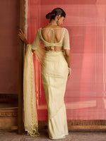 Load image into Gallery viewer, Zest Lime Green Draped Saree Set
