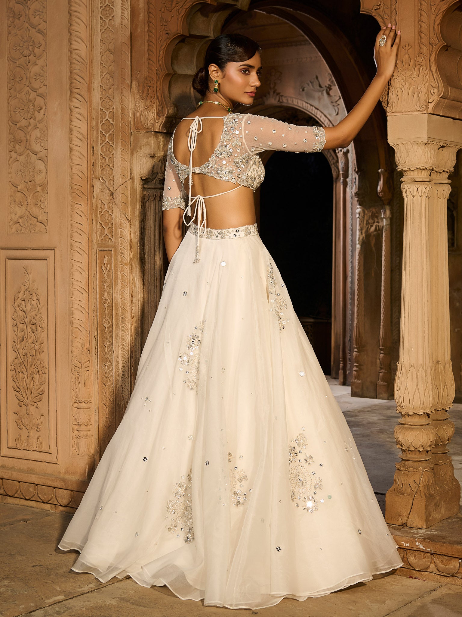 Moonwave Organza Lehenga Set