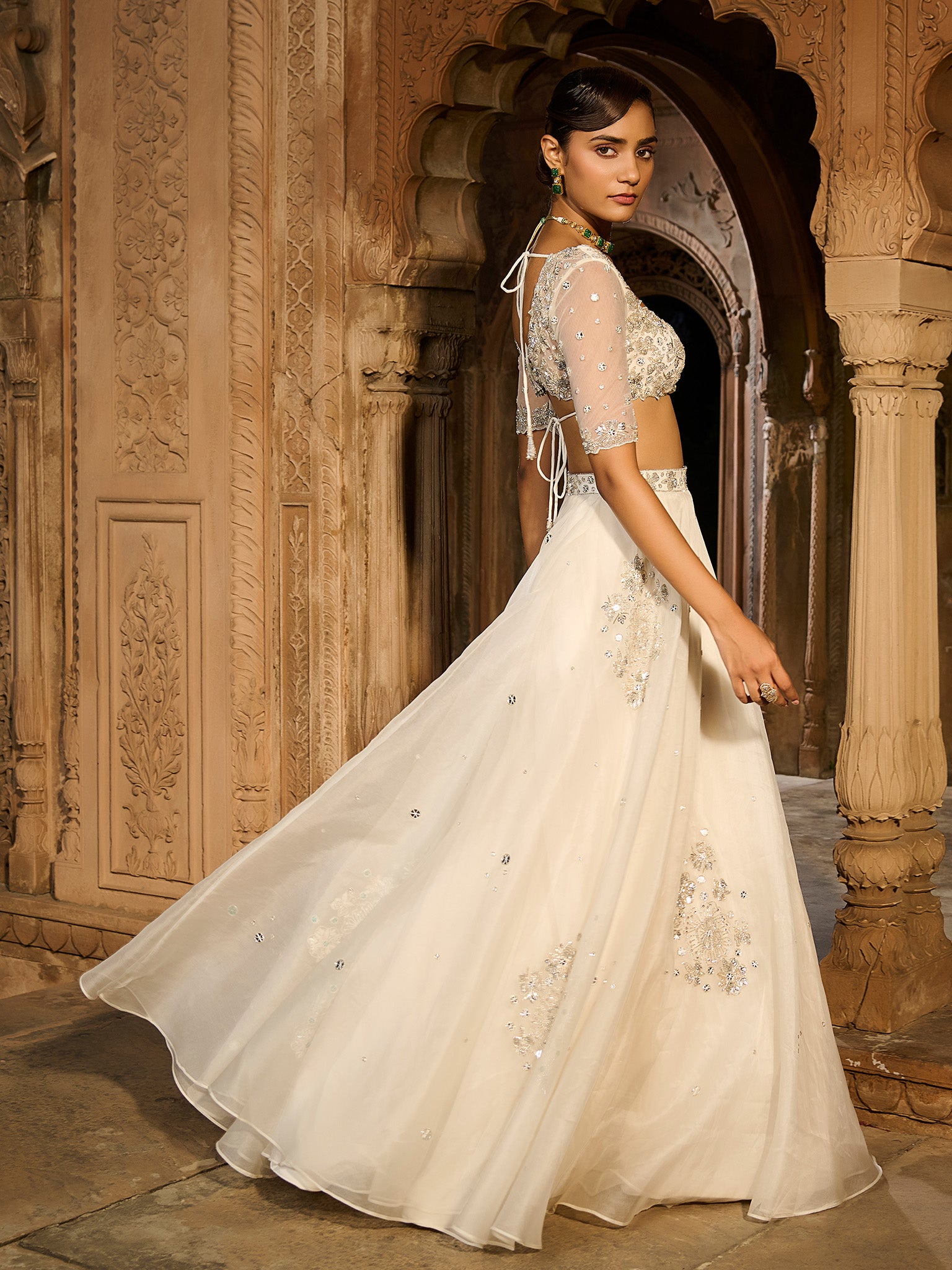Moonwave Organza Lehenga Set
