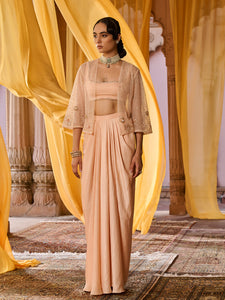 Apricot Peach Jacket Set