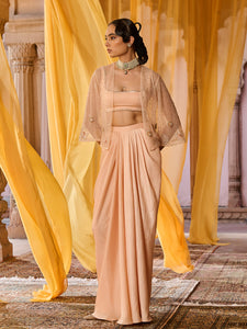 Apricot Peach Jacket Set