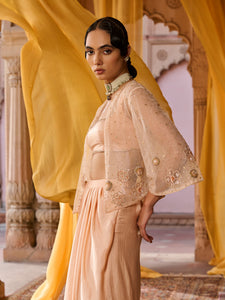 Apricot Peach Jacket Set
