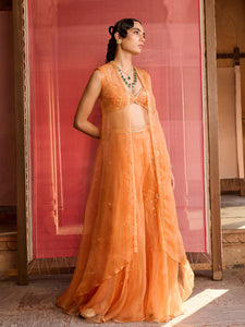 Velora Tangerine Jacket Set
