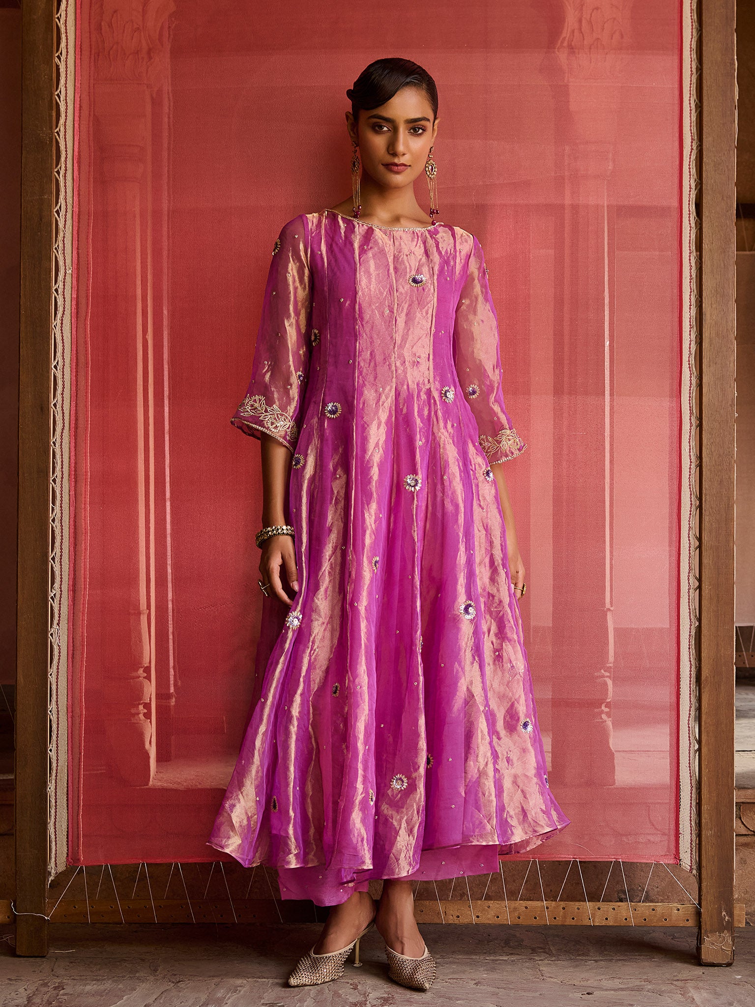 Deep Lavender Aura Tissue Suit Set
