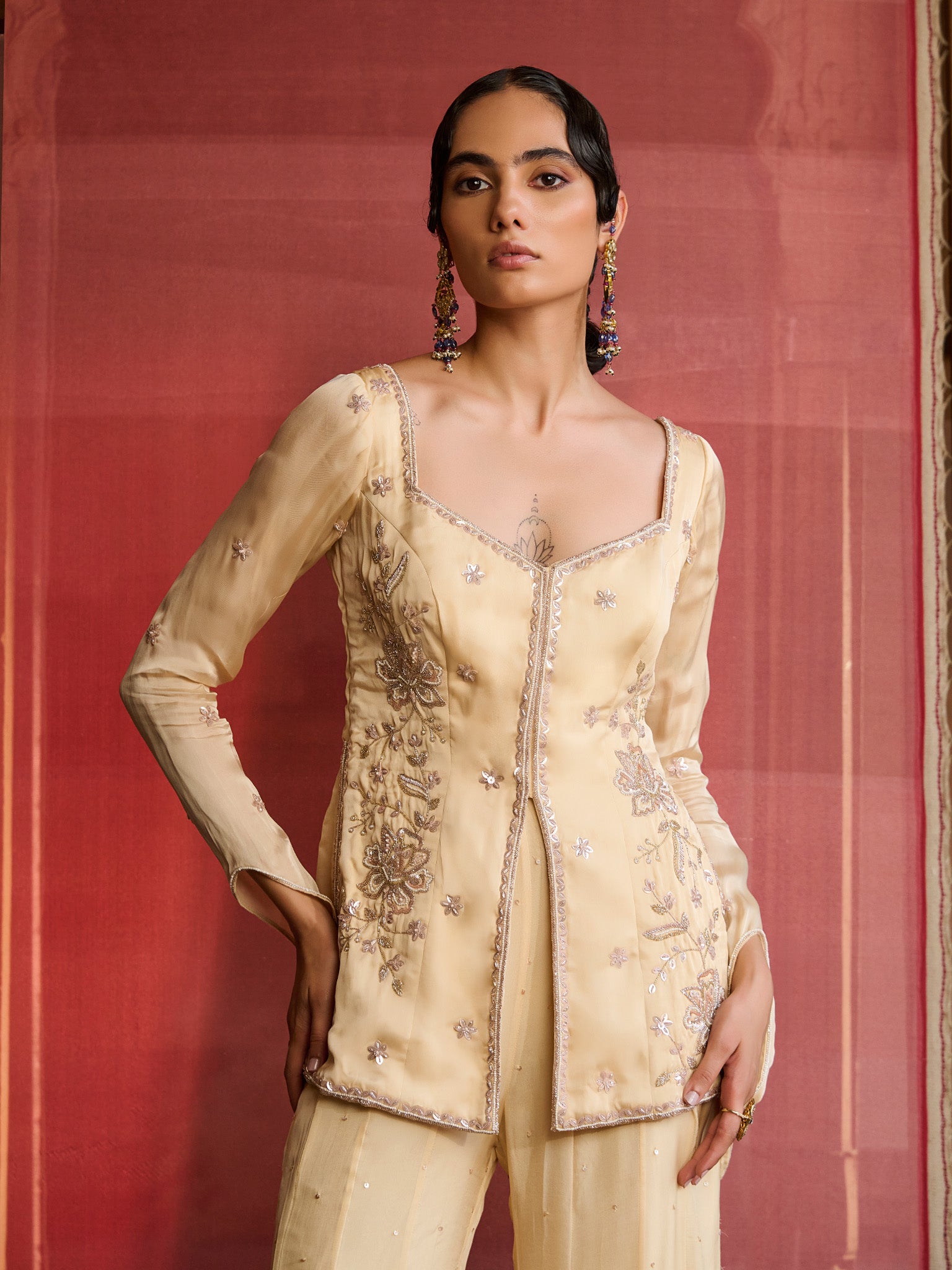 Rosé Butter Yellow Kurta Set