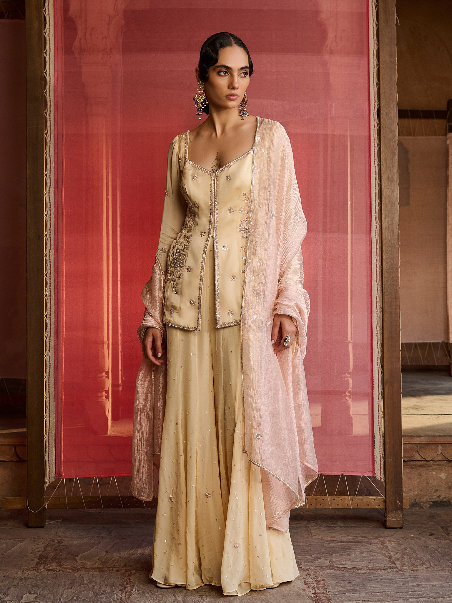 Rosé Butter Yellow Kurta Set