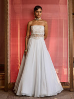Load image into Gallery viewer, Cloud Blue Jacket And Skirt Set
