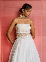 Load image into Gallery viewer, Cloud Blue Jacket And Skirt Set
