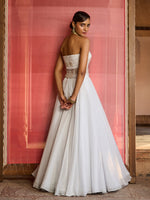 Load image into Gallery viewer, Cloud Blue Jacket And Skirt Set
