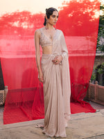 Load image into Gallery viewer, Champagne Blush Saree Set
