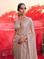 Load image into Gallery viewer, Champagne Blush Saree Set
