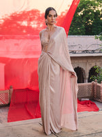 Load image into Gallery viewer, Champagne Blush Saree Set
