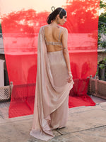 Load image into Gallery viewer, Champagne Blush Saree Set
