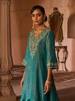 Load image into Gallery viewer, Azure Peacock Blue Suit Set
