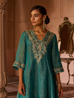 Load image into Gallery viewer, Azure Peacock Blue Suit Set
