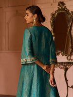 Load image into Gallery viewer, Azure Peacock Blue Suit Set
