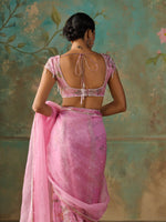 Load image into Gallery viewer, Gardenia Pink Organza Tissue Saree Set
