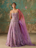 Load image into Gallery viewer, Lavender Éclat Tissue Lehenga Set
