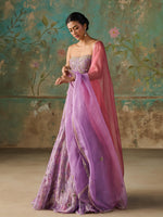Load image into Gallery viewer, Lavender Éclat Tissue Lehenga Set
