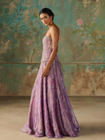 Load image into Gallery viewer, Lavender Éclat Tissue Lehenga Set
