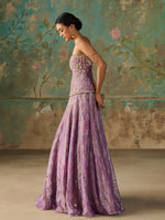 Load image into Gallery viewer, Lavender Éclat Tissue Lehenga Set
